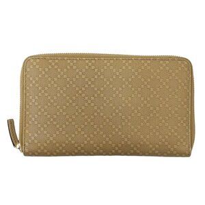 Gucci Wallets ed Long Wallet Diamante Leather Beige Round